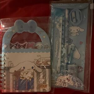 Cinnamoroll Blue and White Notebook and Stationery Set